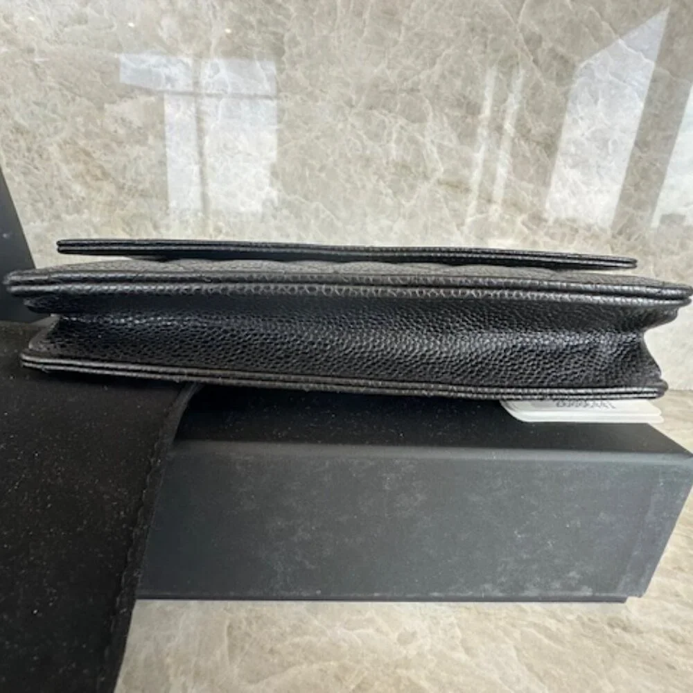 Chanel Lambskin Caviar Black Wallet On Chain Gold Hardware - Picture 6 of 15